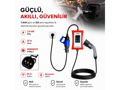TAŞINABİLİR ELEKTRİKLİ ARAÇ ŞARJ CİHAZI